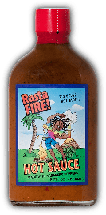 Rasta Fire Hot Sauce bottle
