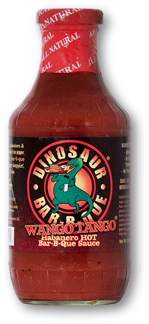 Dinosaur Wango Tango Habañero Hot Bar-B-Que bottle