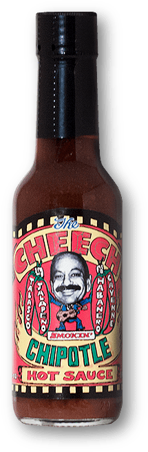 The Cheech Smokin’ Chipotle Hot Sauce bottle