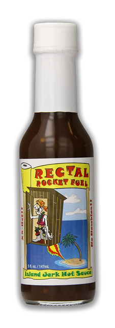 Rectal Rocket Fuel Hot Sauce bottle