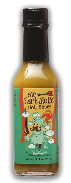 Sir Fartalot’s Hot Sauce bottle