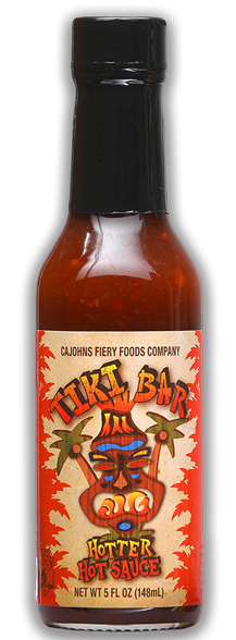 CaJohns Tiki Bar Hotter Hot Sauce bottle