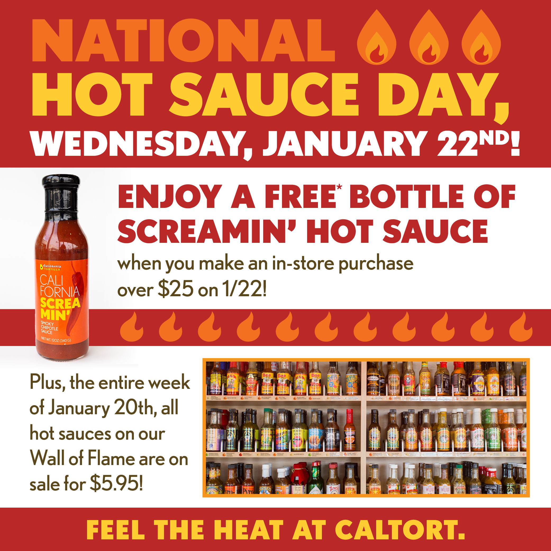 California Tortilla National Hot Sauce Day 2025